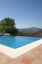 View over the valley from the pool