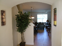 Main entrance into villa