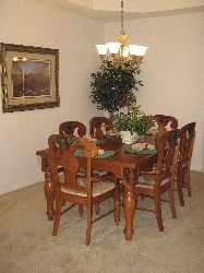Dining room which comfortably seats 8