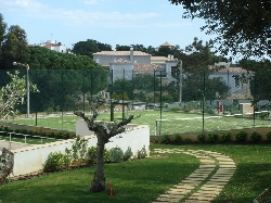 the tennis court