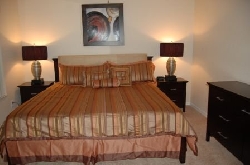 Master bedroom with King sized bed
