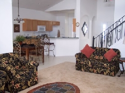 View from lounge to kitchen area