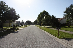 Quiet, tree-lined approach to the villa