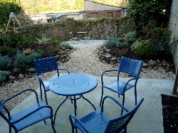 Private walled garden with 2 patios