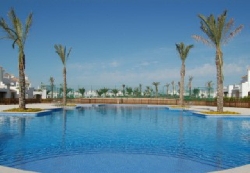 One of the 16 communal pool areas