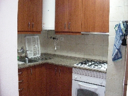 Kitchen with washing machine
