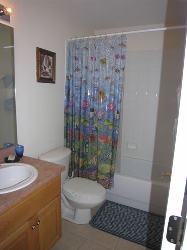 One of two full bath/shower rooms