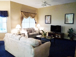 Spacious Living Room with flat screen TV