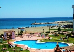 View of the beach and Mediterranean sea