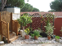 Outside of the bungalow