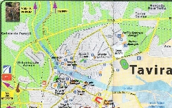 Map of Tavira showing complex location
