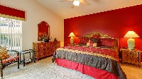 King bedroom out to  pool area