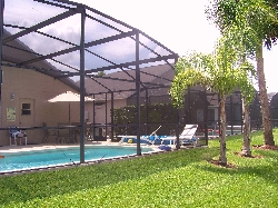 rear of pool