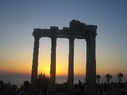 apollo temple at sunset