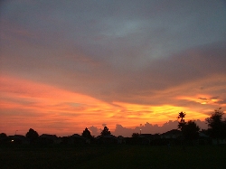 Sunset from the pool deck