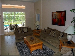 Family room with direct access to pool