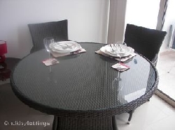 Dining table with comfortable chairs