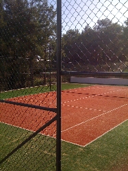 The onsite tennis court
