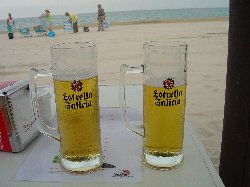 Cool beers by the sea