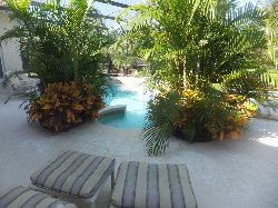 Lounging by the pool