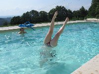 The pool gets the legs up
