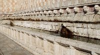 Famous and mysterious medieval fountain