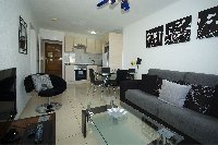 Living room open plan with kitchen