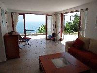 Large open French windows keeping the in