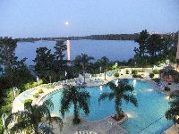 Pool at Midnight from our balcony