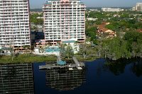 Aerial view from lake