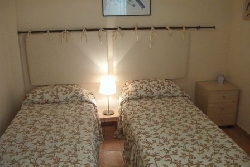 twin beds with ensuite shower room