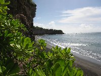 Little beach at the foot of the property