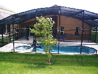 pool/spa with extended decking