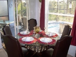 Dining Area overlooking pool and golf