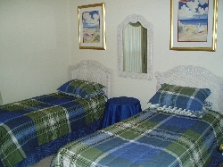 One of the twin bedrooms