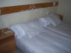 Bedroom with a huge double bed