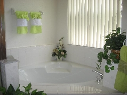 tub in master bathroom