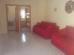Downstairs lounge with sofabeds