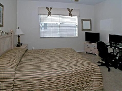 Large Master suite with TV, PC & desk