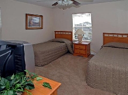 Roomy Twin bedroom with TV