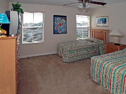 Sizeable twin bedroom with TV