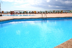 Peaceful pool area overlooking Atlantic