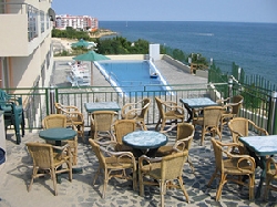 Pool and dining area
