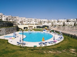 View of pool from apartment