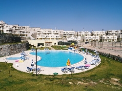 View of pool from apartment