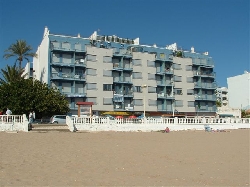 Apartment building from the beach