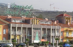front of complex