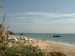 The beach looking away from Albufeira