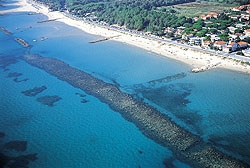 only a few km from the beach