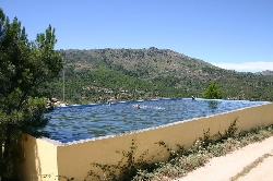 or swimming in the large waterbasin